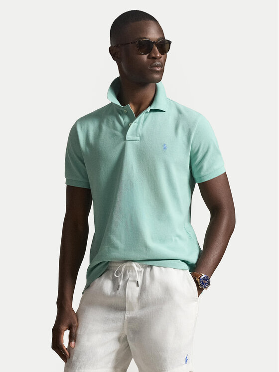 Polo Ralph Lauren Polo 710536856503 Zielony jasny Slim Fit