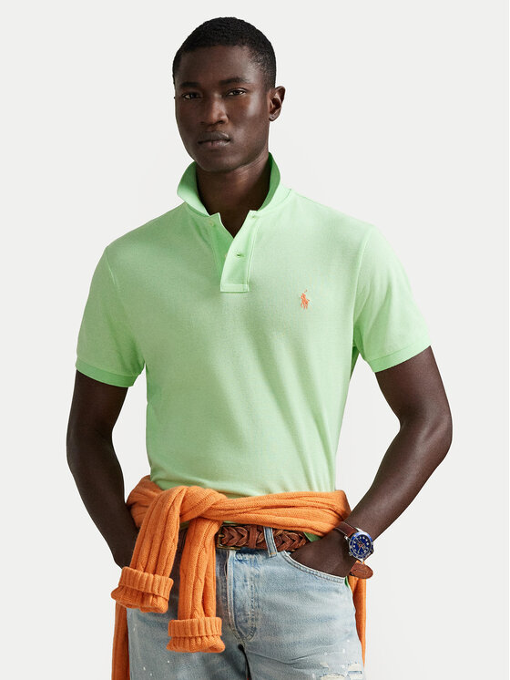 Polo Ralph Lauren Polo 710536856502 Zielony jasny Slim Fit