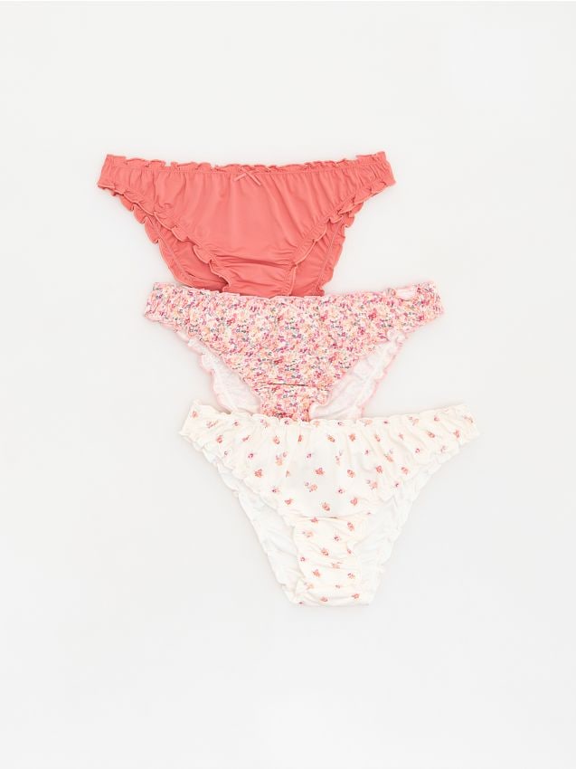 Reserved - Majtki typu figi 3 pack - różowy