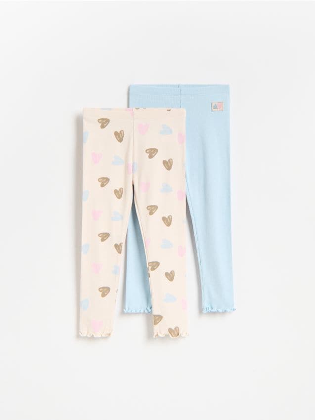 Reserved - Bawełniane legginsy 2 pack - wielobarwny