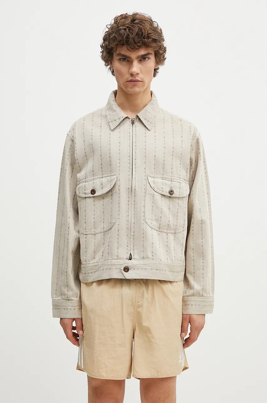 Human Made kurtka koszulowa bawełniana Herringbone Zip-Up Work Jacket