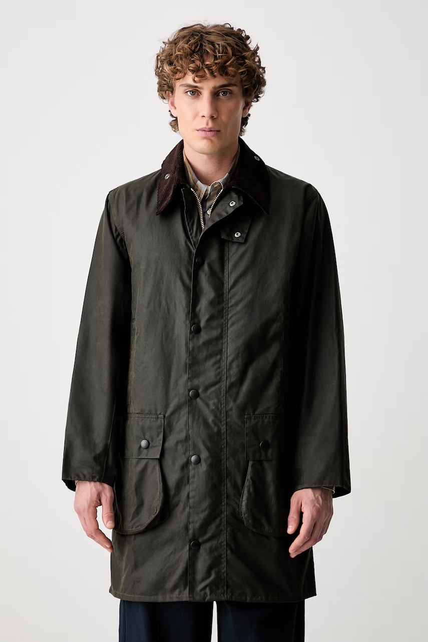 Barbour długa kurtka bawełniana męska