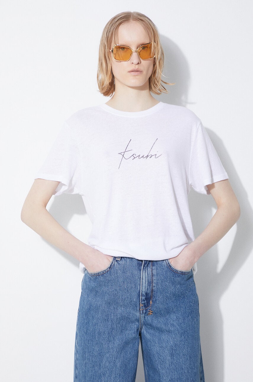 KSUBI t-shirt lniany Script Klassic