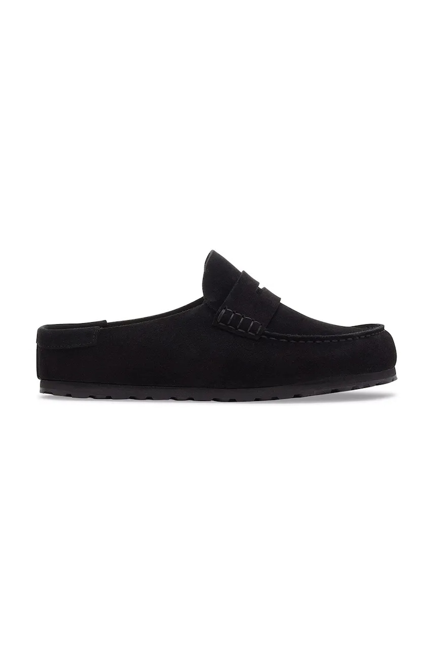 Birkenstock Naples Wrapped Suede Leather klapki mules damskie zamszowe