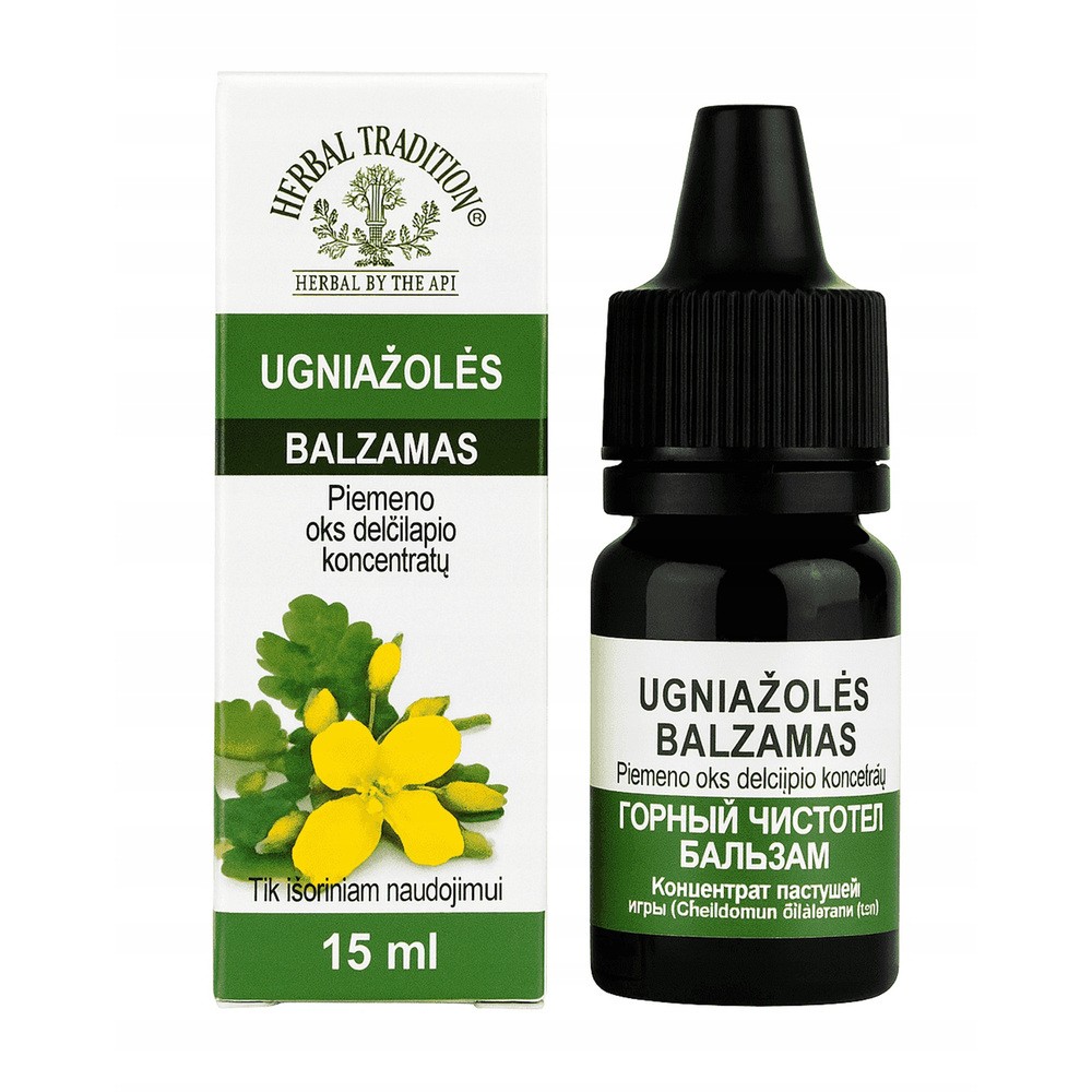 Herbal Traditions, balsam do pielęgnacji skóry z glistnika-jaskółcze ziele, 15 ml