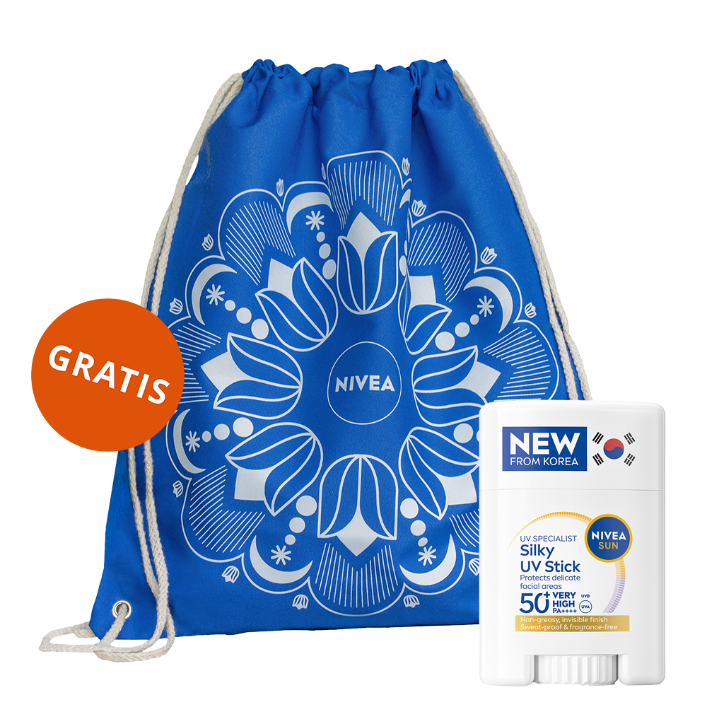 Nivea Sun, sztyft przeciwsłoneczny do twarzy, SPF 50+, 15 g + plecak plażowy gratis