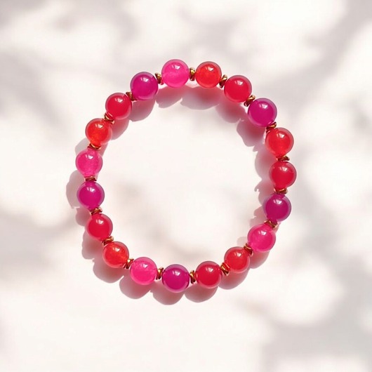 SUMMER ENERGY : bransoletka na gumce : jadeit IV