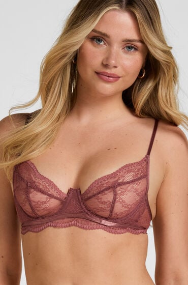 Hunkemöller Nieusztywniany biustonosz z fiszbinami Isabelle Fioletowy