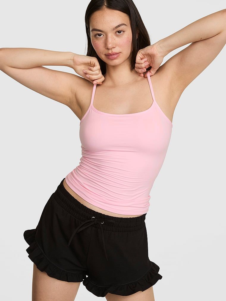 Top na ramiączkach PINK Base Stretch
