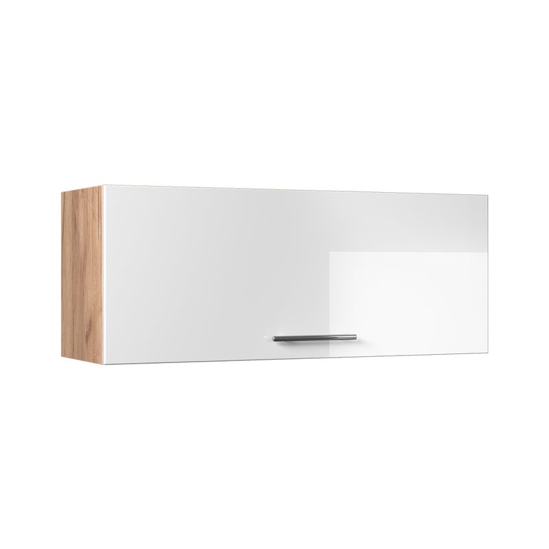 Vicco Szafka ścienna Fame-Line, Biały wysoki połysk/Dąb goldkraft, 100 cm