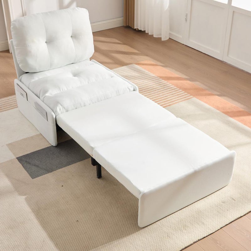 Sofa 2 w 1 z funkcją spania 195x81,5 cm, fotel rozkładany, pościel, łóżko składane 165x80 cm, idealna do małych pomieszczeń