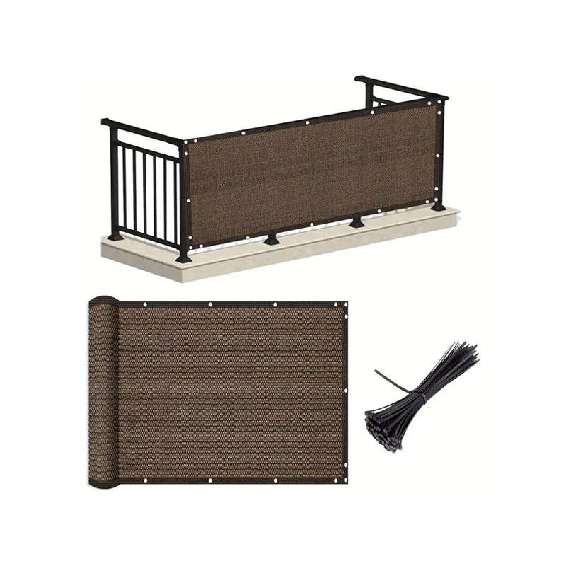 Siatka zabezpieczająca do ogrodzenia 1m x 2m - Tkanina cieniująca na balkon - Ochrona przed słońcem i kurzem - Wielofunkcyjna do użytku zewnętrznego