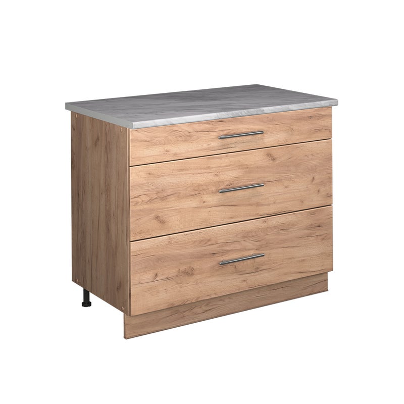 Vicco Szafka dolna Fame-Line, Dąb goldkraft/Dąb goldkraft, 100 cm, BP Marmur