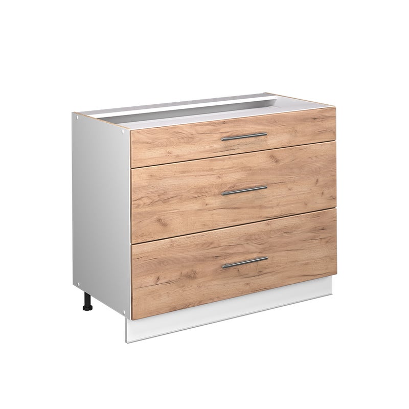 Vicco Szafka dolna Fame-Line, Dąb goldkraft/Biały, 100 cm, BP Dąb