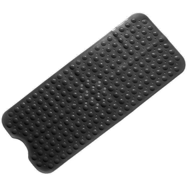 Czarna mata łazienkowa, 100x40 cm, bardzo długa, antybakteryjna, nadająca się do prania w pralce, mata prysznicowa z materiału PVC odpornego na pleśń