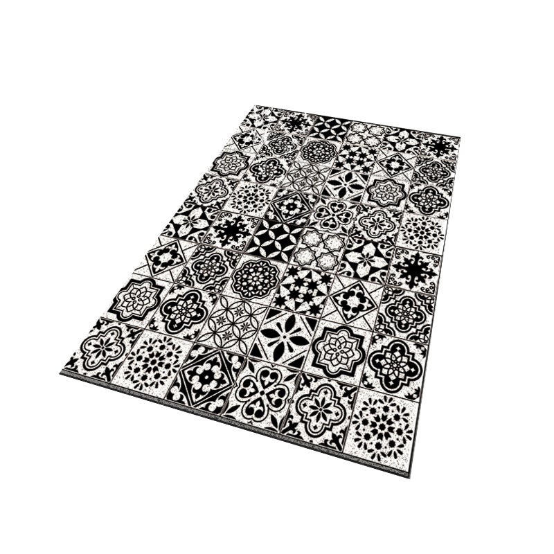 (Czarno-biała) 60x40 cm Mata prysznicowa antypoślizgowa - Mata prysznicowa antypoślizgowa - Kwadrat antypoślizgowy - Mata bezpieczeństwa - Wygodna luf