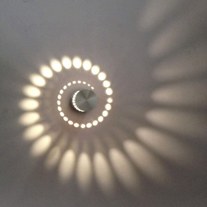 Lampa ścienna LED 3W, aluminiowa lampa do łazienki, korytarza, schodów, światło ciepłe białe