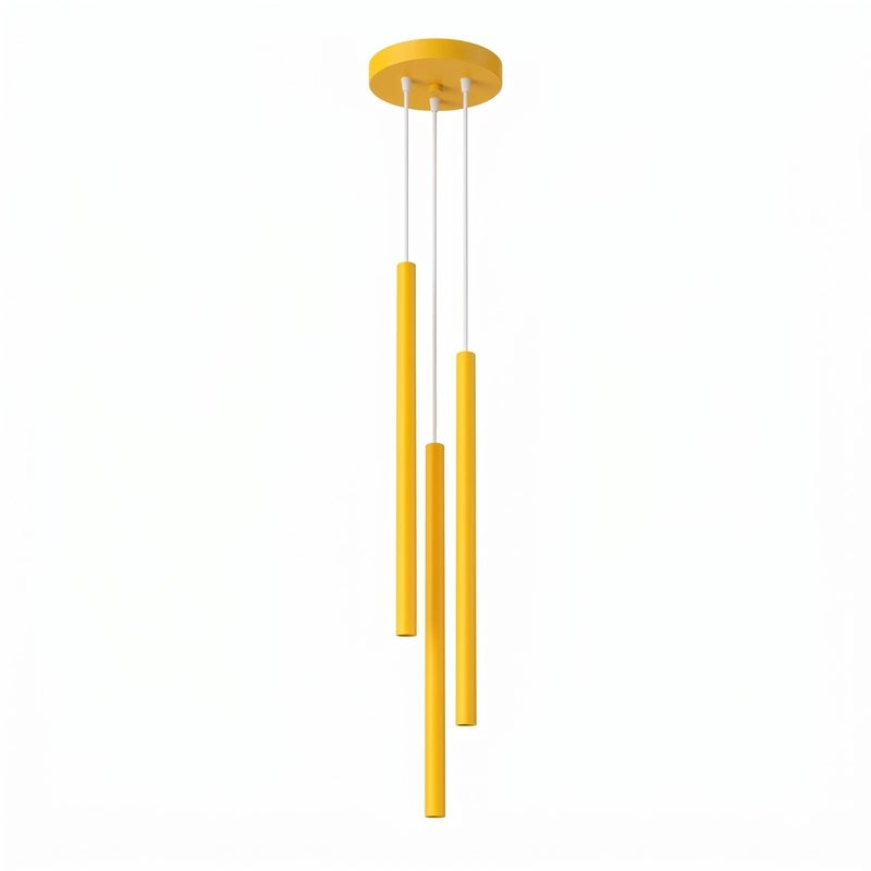 Lampa wisząca nowoczesna żółta smukłe tuby 3xG9 8W PASTELO Sollux Lighting