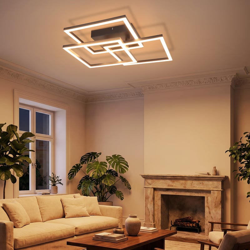 Nettlife Plafon LED Regulowany 31W pilot design kąt prosty salon sypialnia kuchnia biuro (Klasa D)