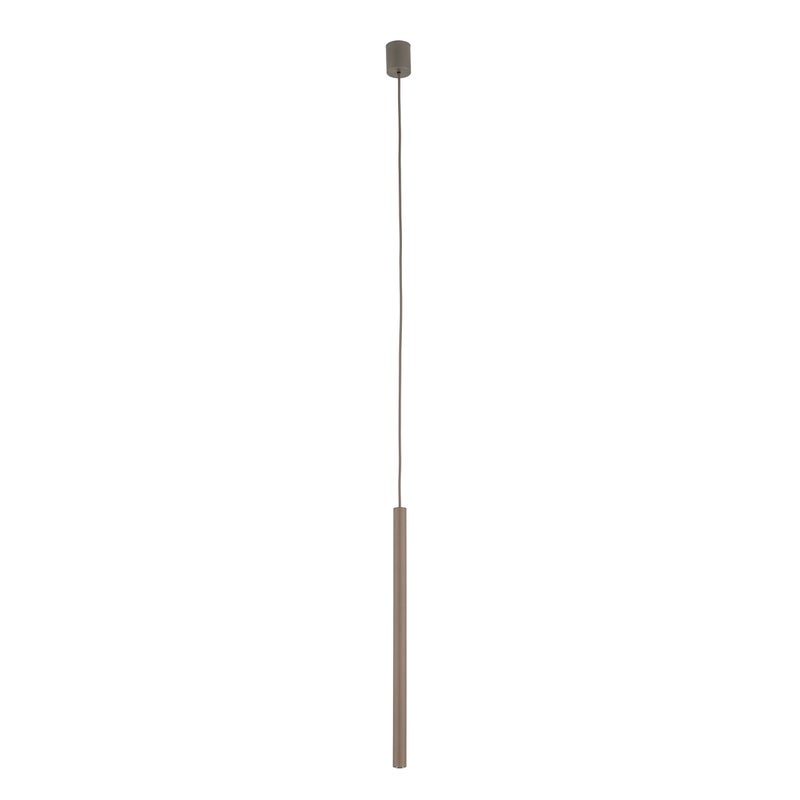 Lampa Wisząca Tk Lighting Ferro Brązowa Tytan Ryflowana Metalowa Tuba Sopel Rurka 50Cm 1Xg9