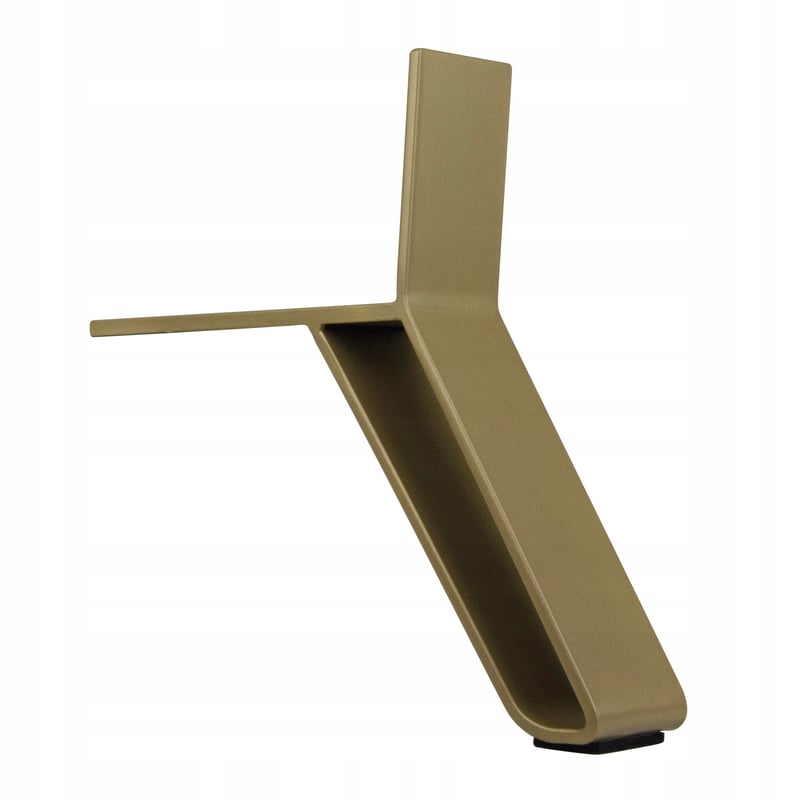 NOGA MEBLOWA NÓŻKA LOFT SKOŚNA ZŁOTA METALOWA DO MEBLI SOFY KANAPY 12CM