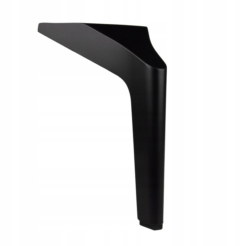 NOGA MEBLOWA CZARNA NÓZKA METALOWA DO SZAFKI ŁÓŻKA MEBLI LOFT SKOŚNA 18 CM