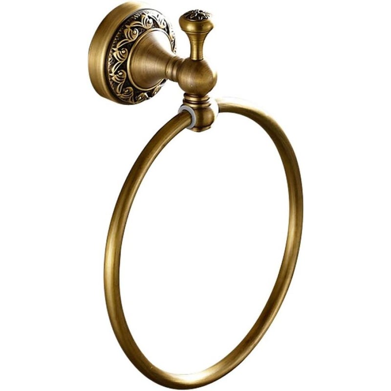 Mosiężny uchwyt na ręczniki, antyczny okrągły wieszak na ręczniki w stylu retro, ścienny wieszak na ręczniki do łazienki