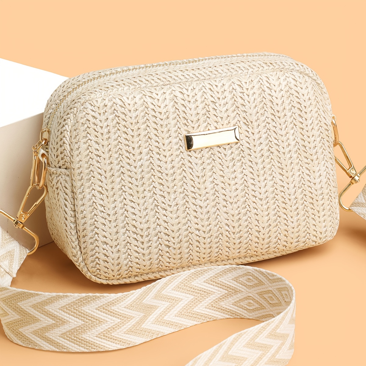 TEMU damska torebka crossbody w stylu dopamine, modny i elegancki design z blokami kolorów, stylowa, codzienna i uniwersalna torba na ramię z