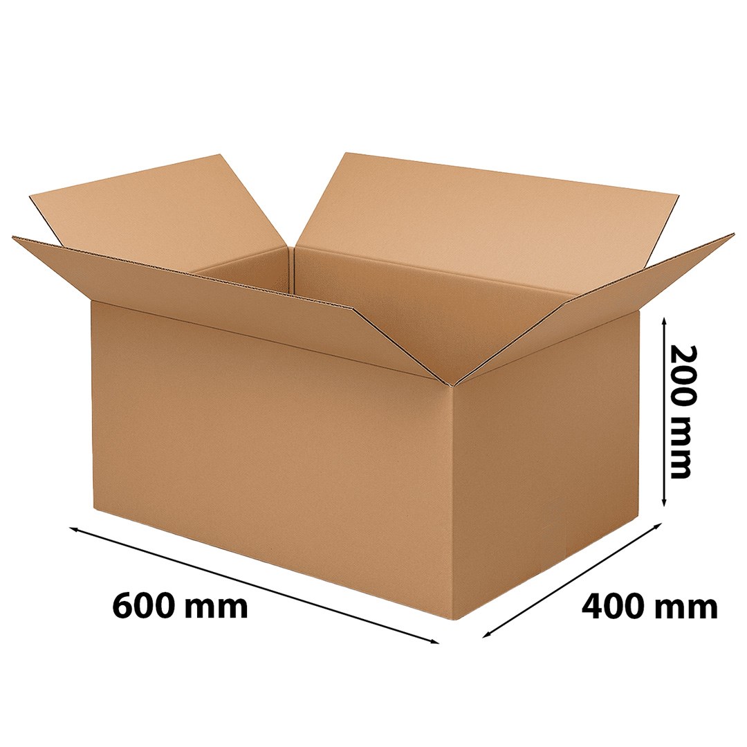 Karton klapowy paletowy 600x400x200 mm C500, pudełko 3-warstwowe