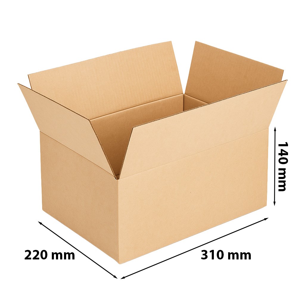 Pudełko kartonowe klapowe A4 310x220x140 mm 3-warstwowe brązowe