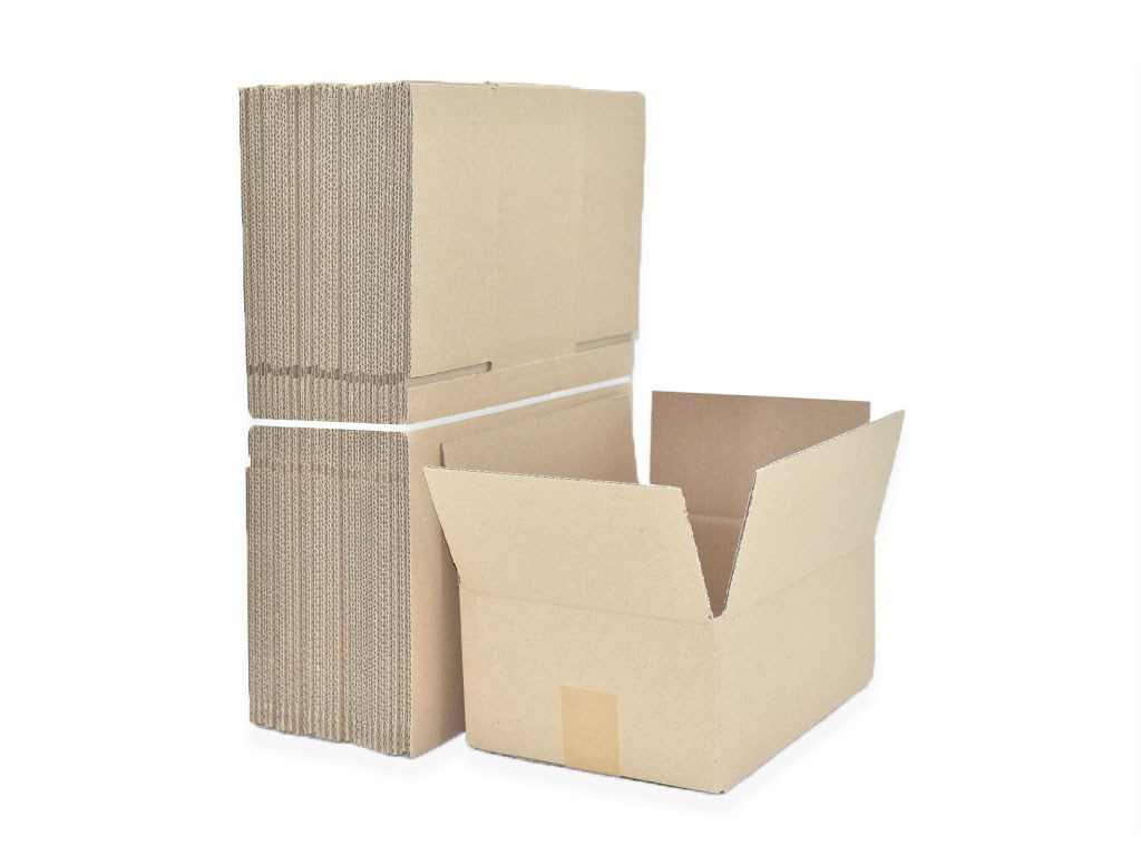 Karton klapowy pudełko wysyłkowe 450x350x190 mm brązowy fala B 50 szt