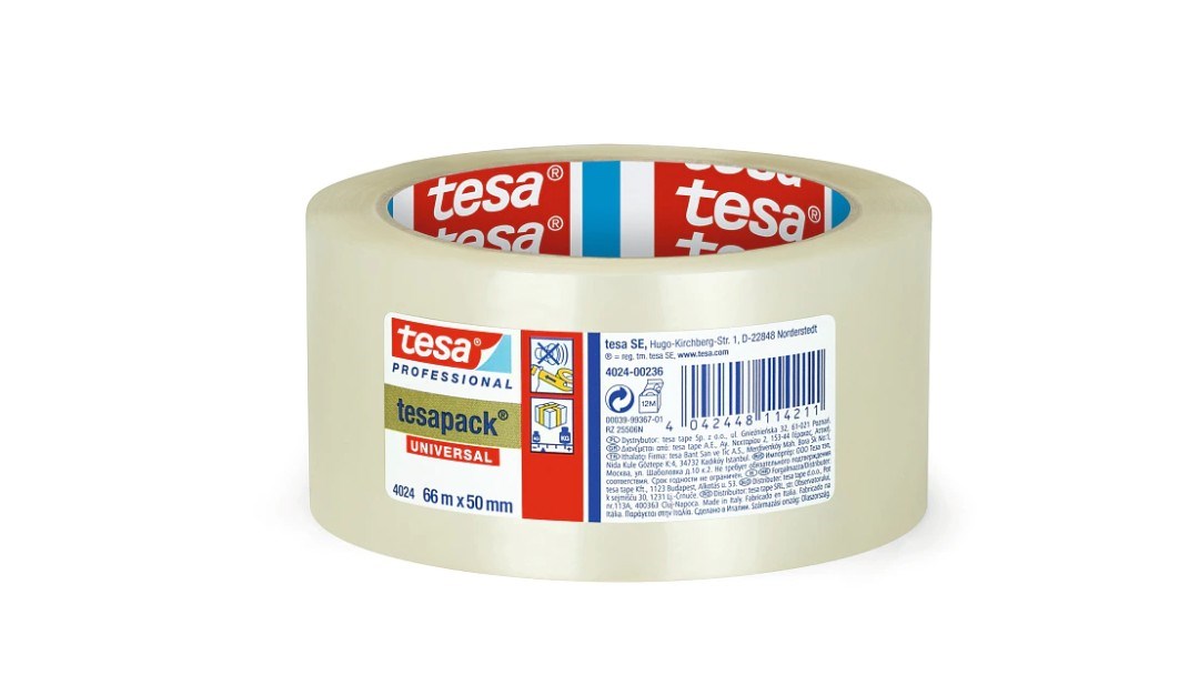 Tesa Taśma Solvent Transparentna 75mm/66m Mocna Taśma Do Pakowania