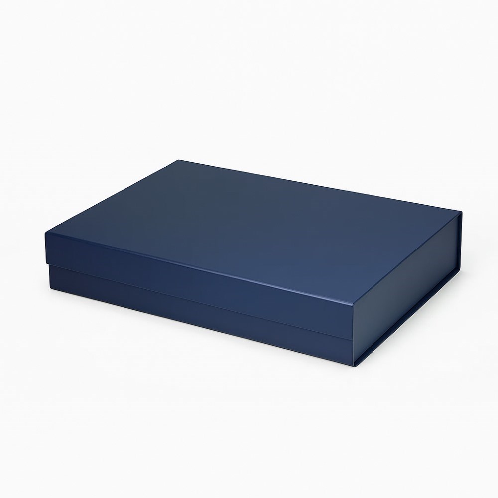 Pudełko magnetyczne granatowe 380x280x60 mm opakowanie prezentowe