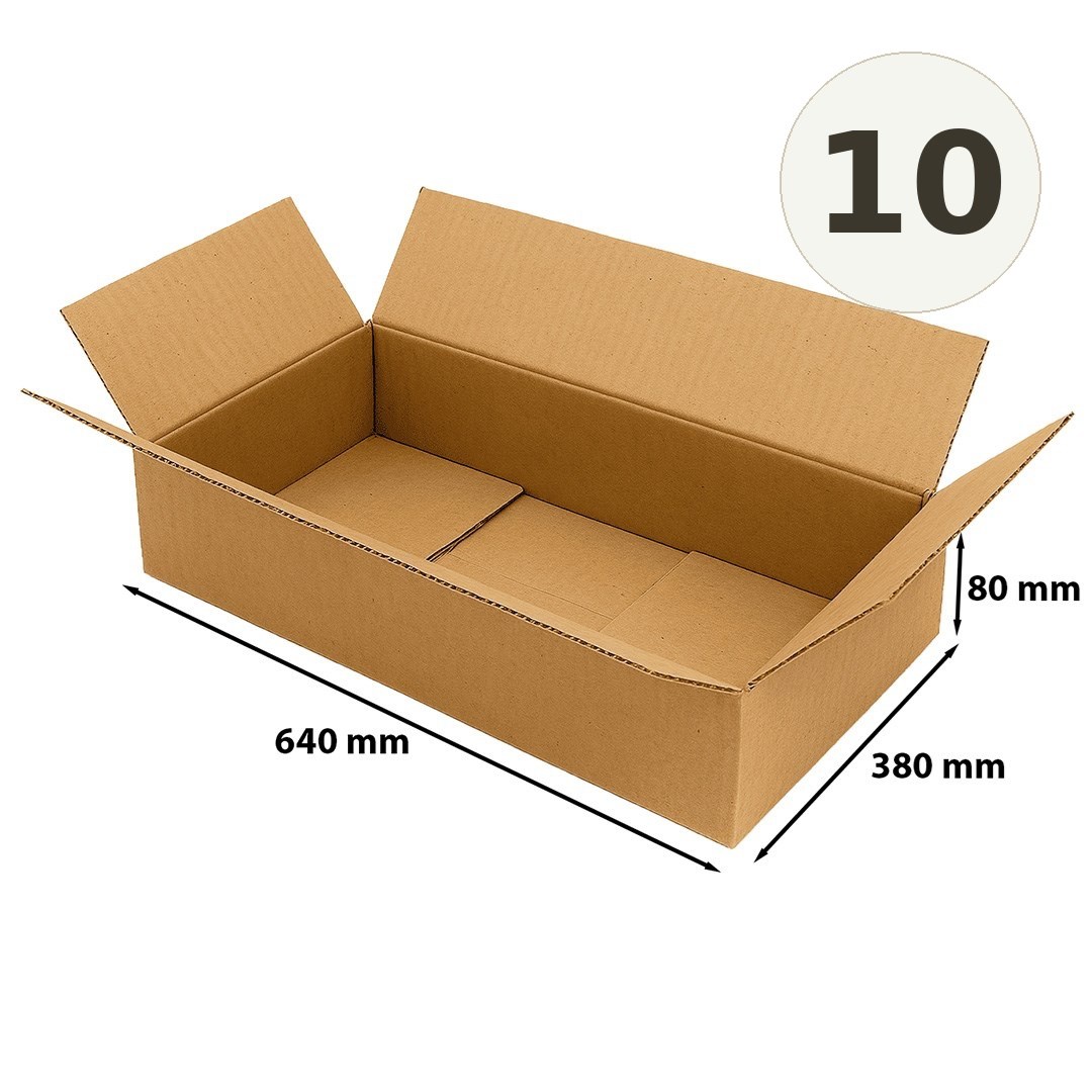 Karton klapowy 640x380x80mm (zew) Paczkomat A EB580 Mocne - 10 Sztuk