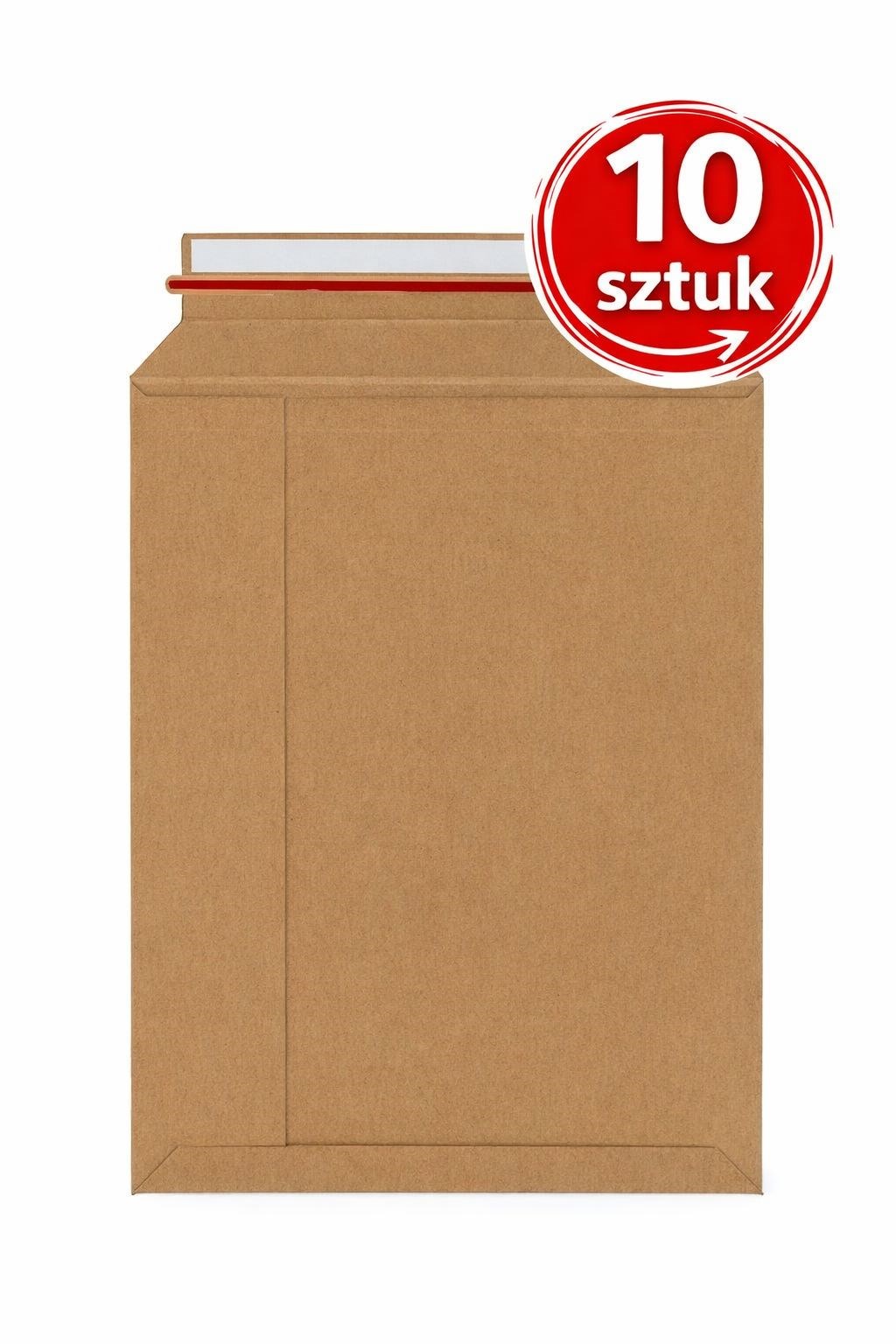 Koperta kartonowa 250x353mm Brąz B4 twarda koperta do wysyłki 10 Sztuk