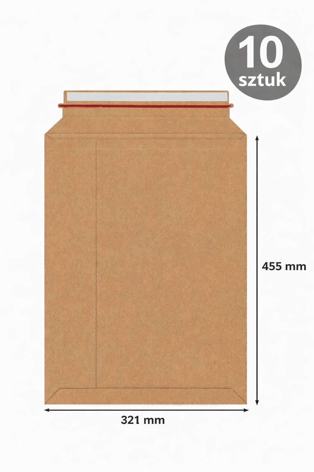 Koperta kartonowa A3 321x455 mm sztywna brązowa 10 szt. do wysyłki