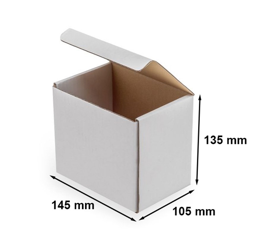 Karton wykrojnikowy F421 biały 145x105x135mm pudełko fasonowe