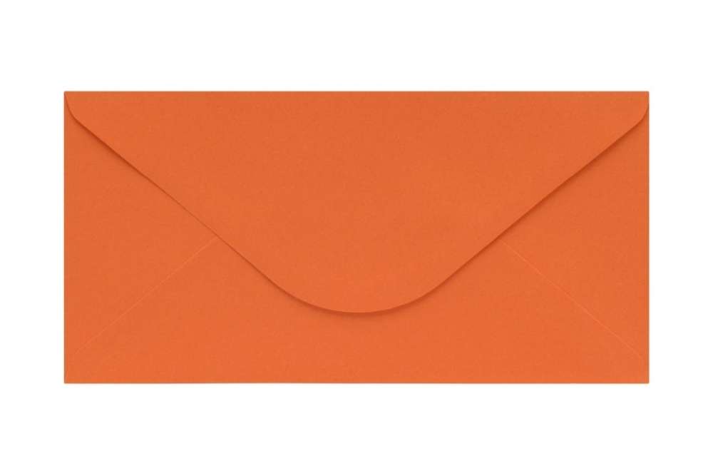 Koperty ozdobne DL pomarańczowe 120 g/m2, 110x220 mm, 50 szt.