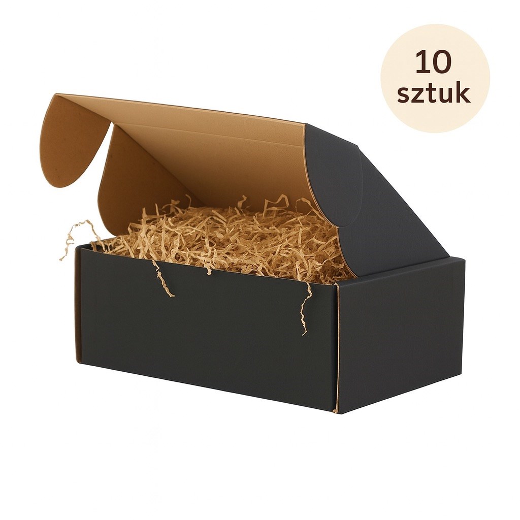 Karton Wykrojnikowy 365x205x155(zew) Czarny Pudełko Wysyłkowe 10 sztuk