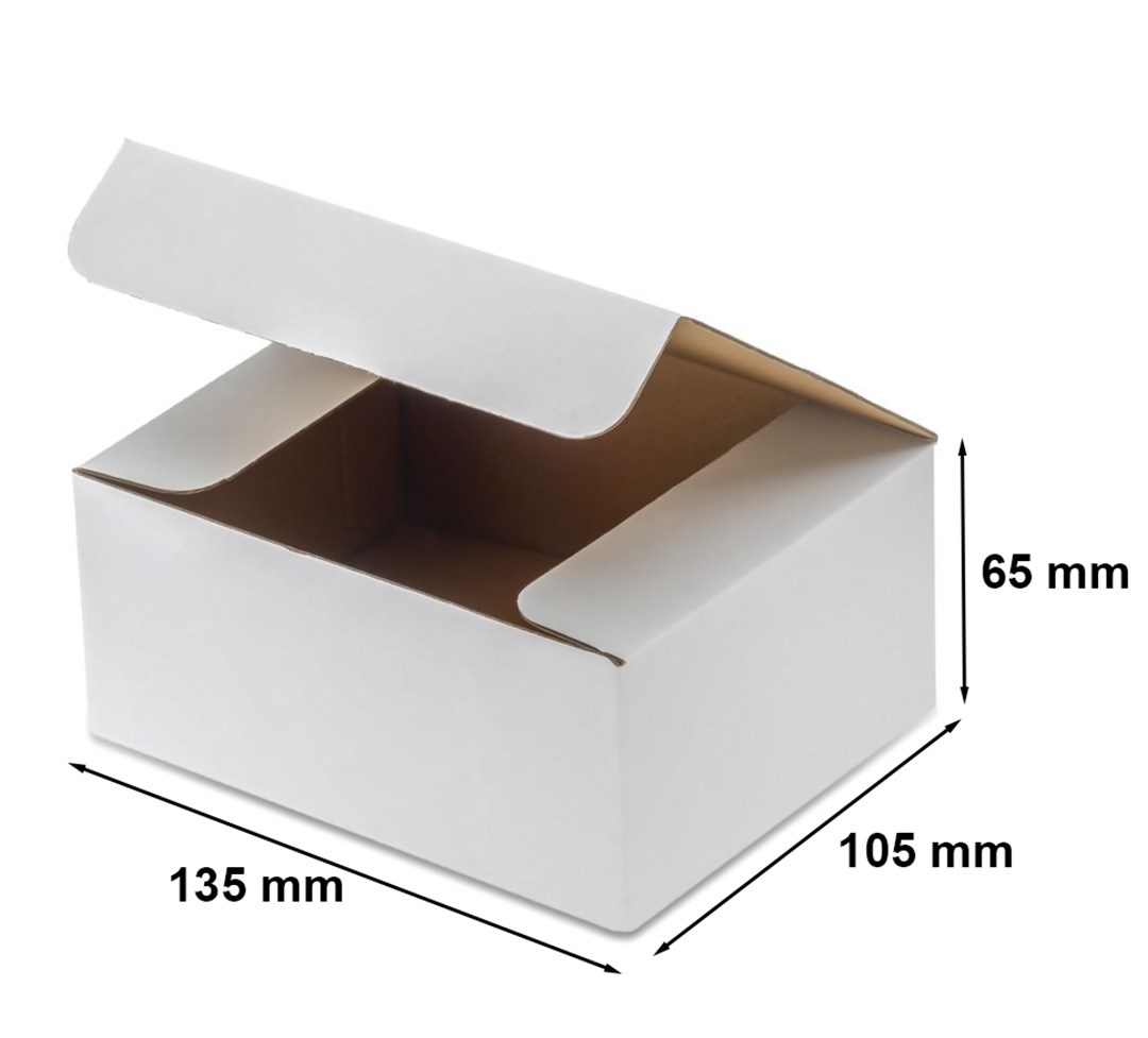 Kartonik wykrojnikowy 135x105x65mm F215 biały, pudełko fasonowe