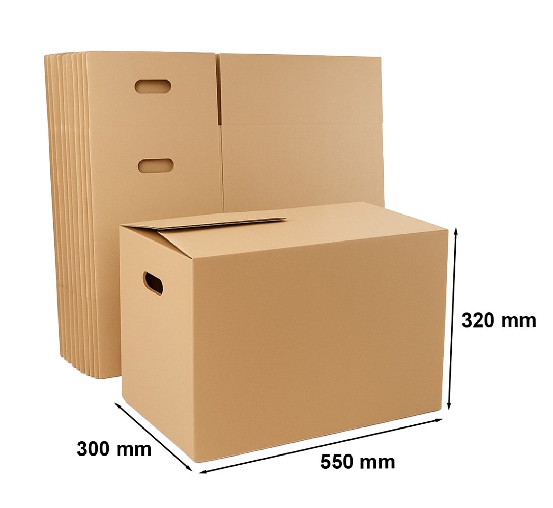 Karton fasonowy na książki 550x300x320 mm brązowy 10 szt.