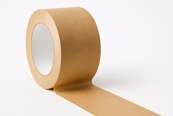 Taśma papierowa pakowa mocna z klejem solvent brązowa 50 mm x 66 m