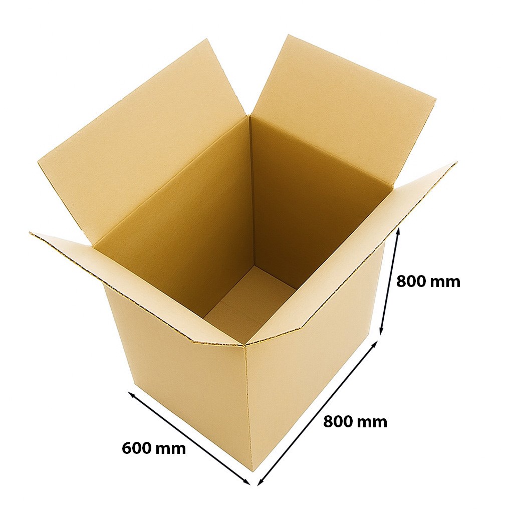 Duże pudło paletowe klapowe 800x600x800 mm karton 5-warstwowy BC690