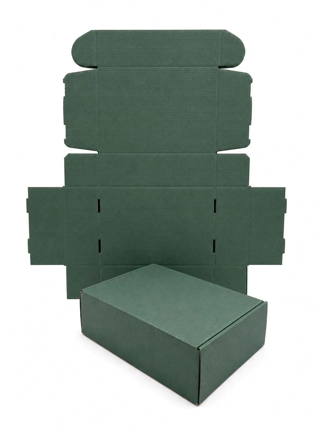 Karton Wykrojnikowy 250x200x50 mm Zielony Pudełko Wysyłkowe 25 Sztuk
