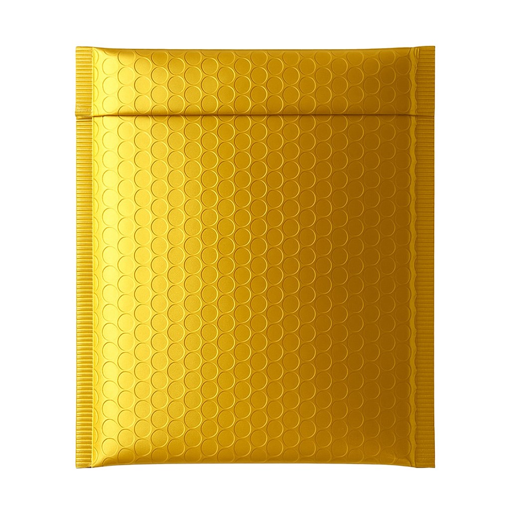 Koperta bąbelkowa metaliczna E15 220x265 mm złota ozdobna