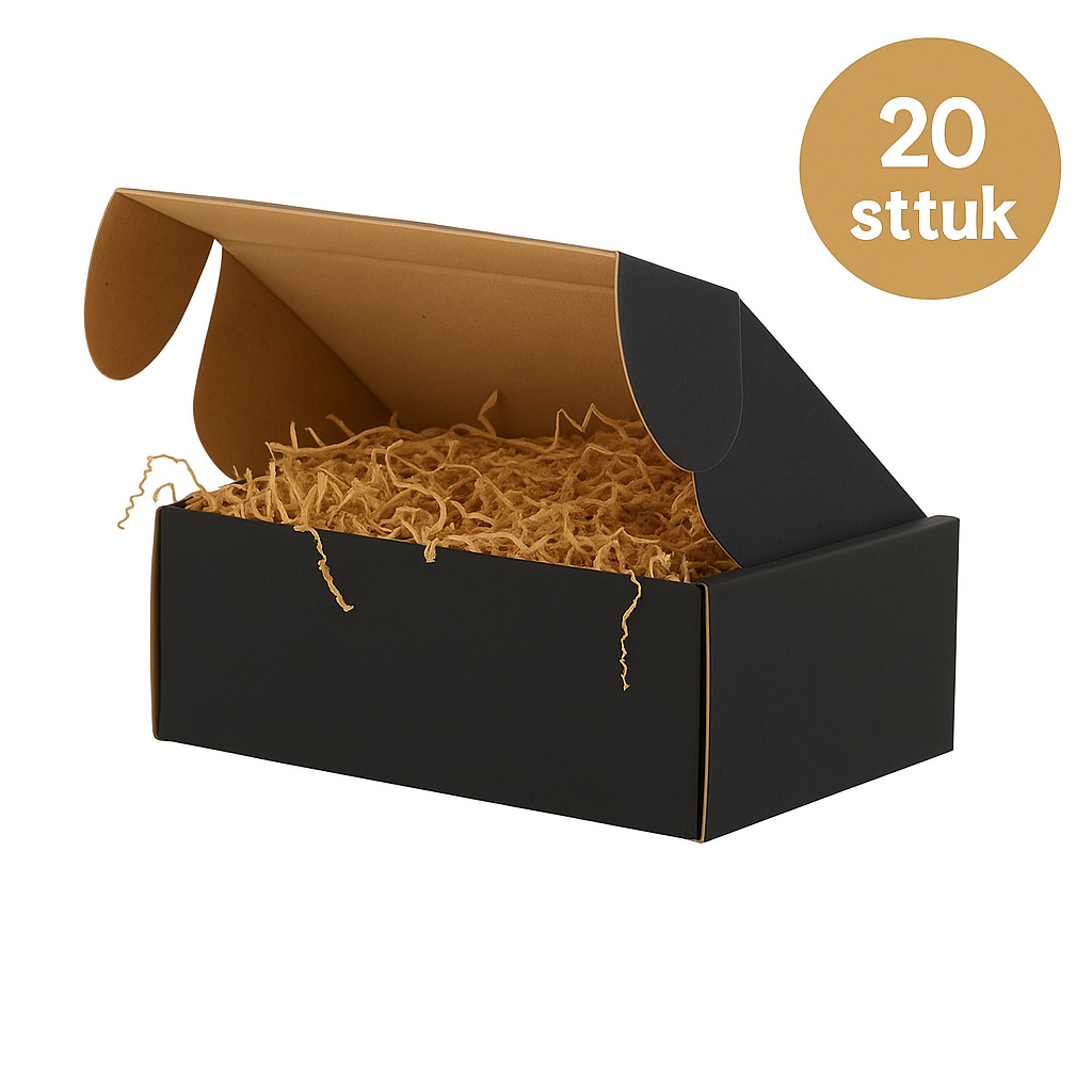 Karton Wykrojnikowy 365x205x155(zew) Czarny Pudełko Wysyłkowe 20 sztuk