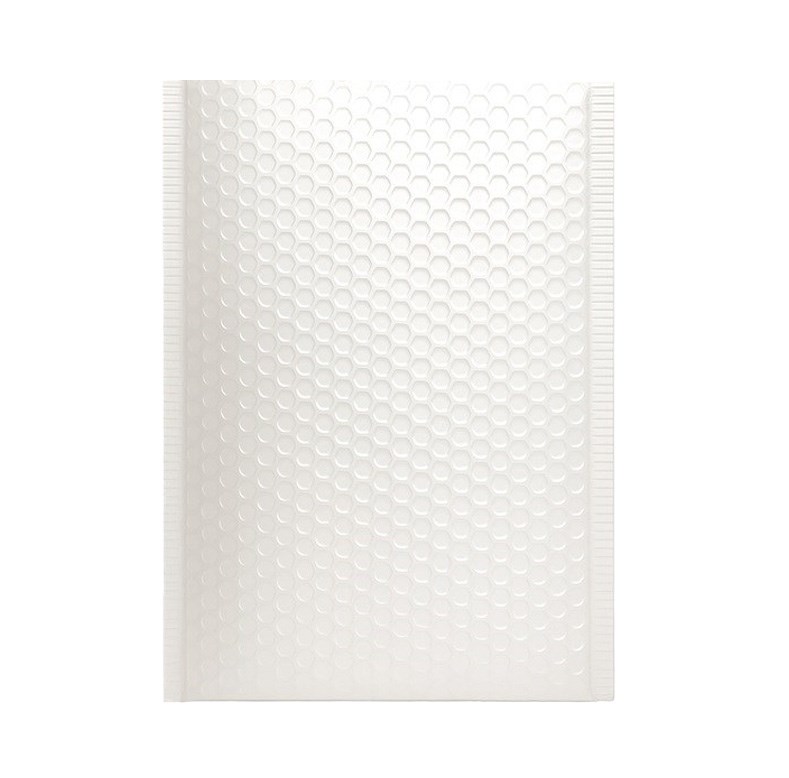 Koperta bąbelkowa ochronna metaliczna biała perłowa 260x360 mm