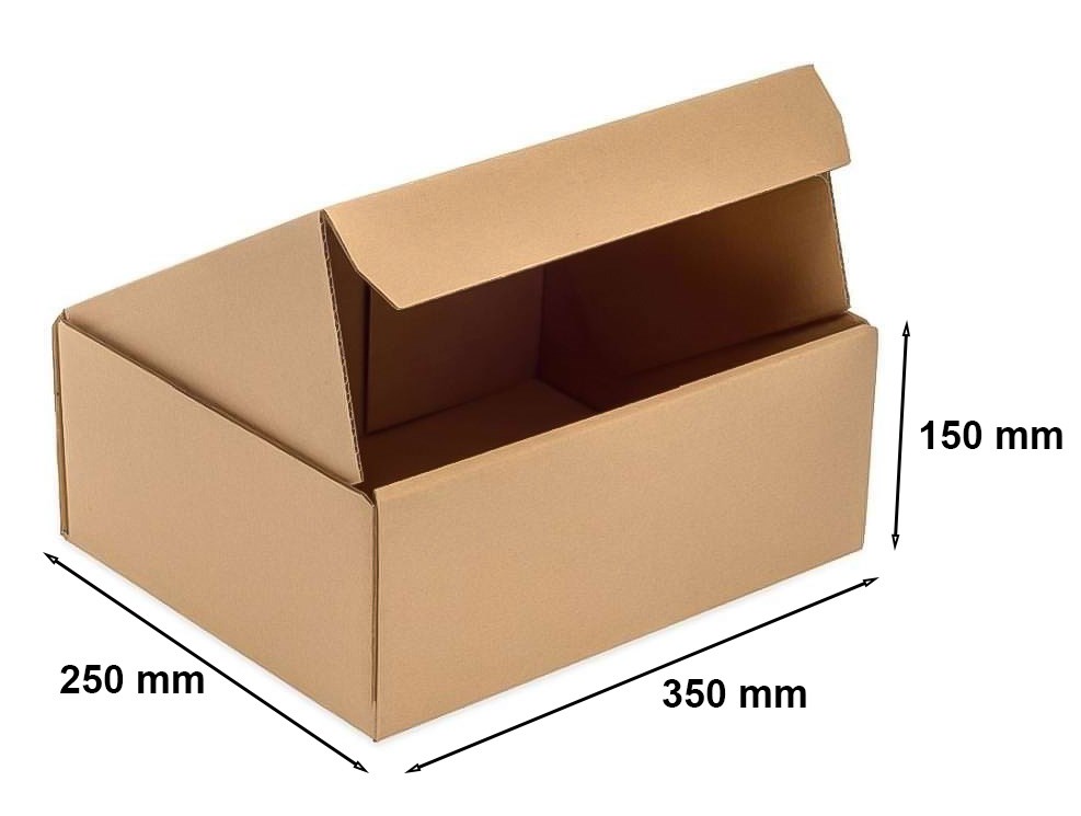 Karton wykrojnikowy F426 A4 brązowe pudełko fasonowe 350x250x150 mm