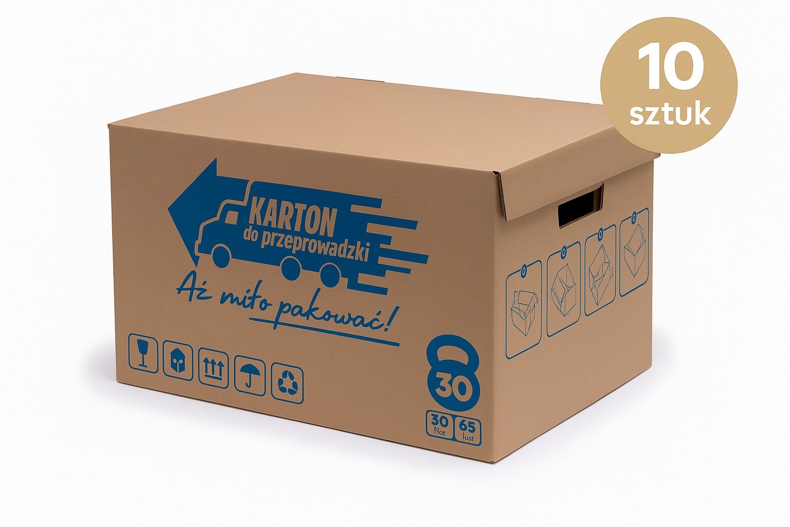 Karton przeprowadzkowy mocny i wytrzymały 460x330x290mm - 10 sztuk
