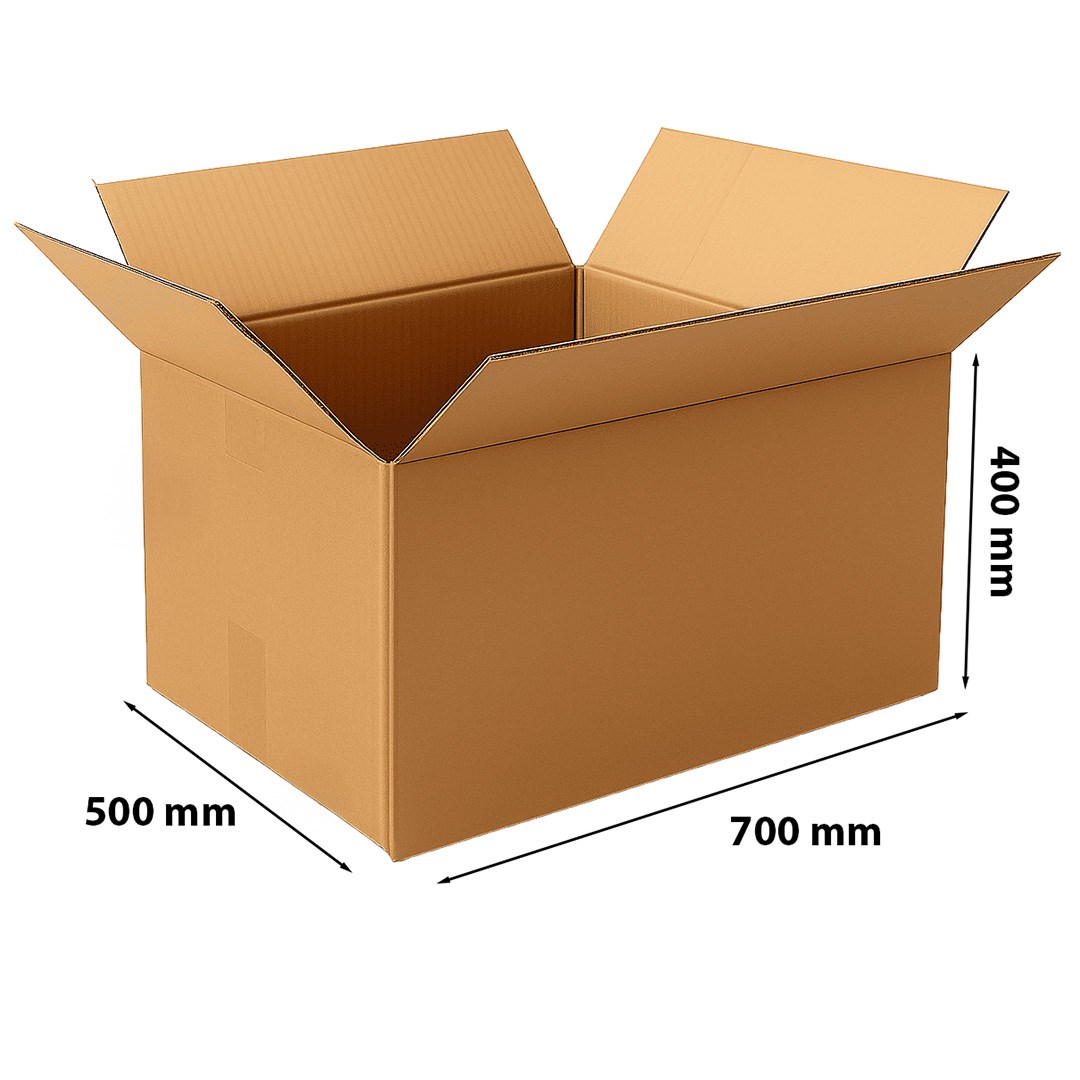 Karton klapowy 700x500x400 mm BC560 duże brązowe pudełko kartonowe